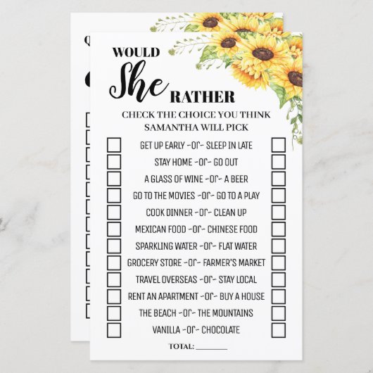 彼女は英語のゲームをシャワースペインのする (正面/裏面)