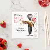 彼女は苺のアイスクリームを掬い上げられた スタンダードカクテルナプキン (インサイチュ)