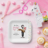 彼女は苺のアイスクリームを掬い上げられた ペーパープレート (パーティー)