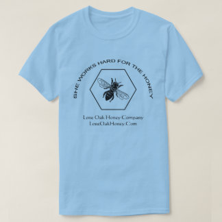 彼女は蜂蜜のTシャツのための懸命を働かせます Tシャツ