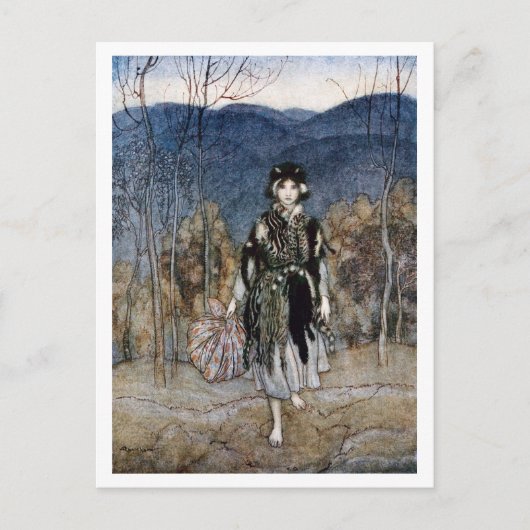 彼女は行き来して行き,行き来した ポストカード (正面)