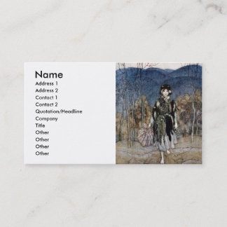 彼女は行き、行き、そして行きました 名刺