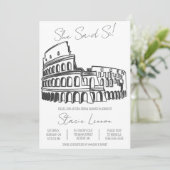 彼女は言ったSi，ローマ，コロッセオブライダルシャワー 招待状 (スタンド正面)