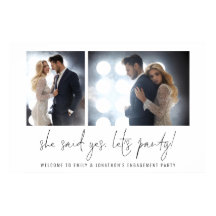 彼女は言ったYesレッツパーティー写真ウェルカム婚約