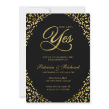 彼女は言ったYes婚約パーティ招待状