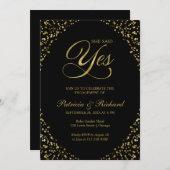 彼女は言ったYes婚約パーティ招待状 案内状 (正面/裏面)