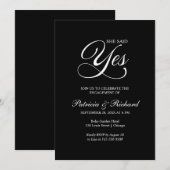 彼女は言ったYes婚約パーティ招待状 案内状 (正面/裏面)