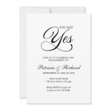 彼女は言ったYes婚約パーティ招待状