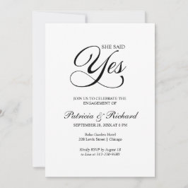 彼女は言ったYes婚約パーティ招待状 案内状