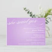 彼女は言ったYes|ブライダルシャワー 招待状 (スタンド正面)