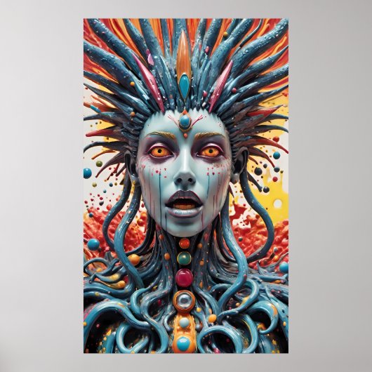 彼女は誰かがパニックのボタンを擦っているのを捕まえた ポスター (正面)