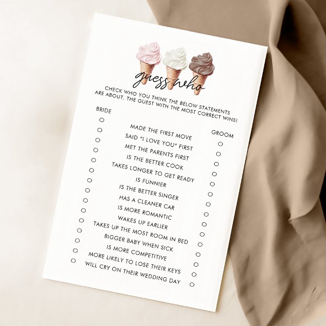 彼女は誰のゲームをブライダルシャワー推測にスクープされている (クリエイターアップロード済み)