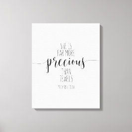 彼女は諺の31:10大切よりもはるかに多い キャンバスプリント