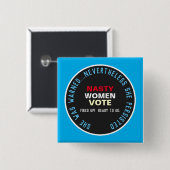 彼女は警告女扱いにくの投票が続いた 缶バッジ (正面&裏面)