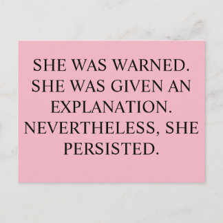 彼女は警告葉書だった ポストカード