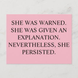 彼女は警告葉書だった ポストカード