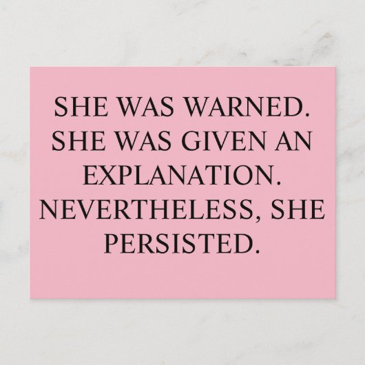 彼女は警告葉書だった ポストカード (正面)