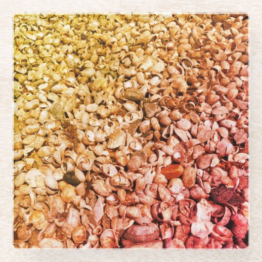 彼女は貝をグラデーション売る ガラスコースター (正面)