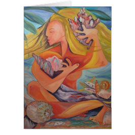 彼女は貝殻-カード--を販売します