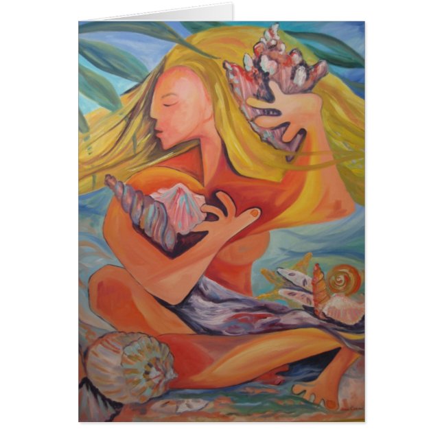 彼女は貝殻-カード--を販売します (正面)