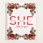 彼女は赤いバラ祈を寝かせながら起きた プランナー手帳 (正面)