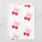 彼女は赤ちゃんシャワーのさくらんぼだ 招待状 (裏面)