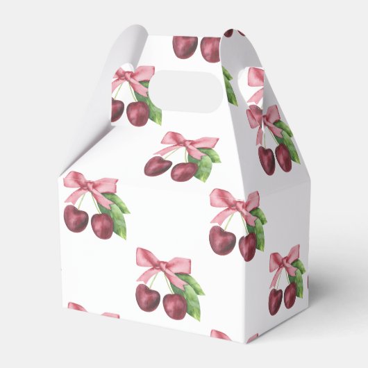 彼女は赤ちゃんシャワーのさくらんぼである フェイバーボックス (裏面サイド)