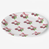 彼女は赤ちゃんシャワーのさくらんぼである ペーパープレート (アングル)