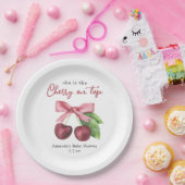 彼女は赤ちゃんシャワーのさくらんぼである ペーパープレート (パーティー)