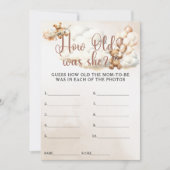 彼女は赤ちゃんシャワーのゲームかわいいクマ歳 招待状 (正面)