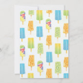 彼女は赤ちゃんシャワーポップ・アートのポップシクル招待状に準備ができている 招待状 (裏面)