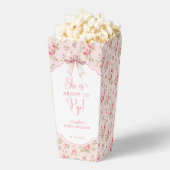 彼女は赤ちゃんポップ・アートのシャワーのポップコーンをフローラに弓を引く フェイバーボックス (はじけた状態)