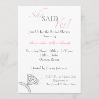 彼女は赤面のピンクをはい言いました 招待状