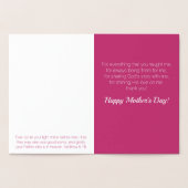 彼女は輝く | 母の日のカード 箔カード (内部)