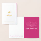 彼女は輝く | 母の日のカード 箔カード (ディスプレー)