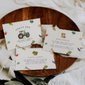 彼女は農家市場のブライダルシャワーを離れた サンキューカード