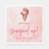 彼女は連れて行かれちゃった! アイスクリーム ブライダルシャワー スタンダードランチョンナプキン (正面)