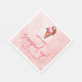 彼女は連れて行かれちゃった! アイスクリーム ブライダルシャワー スタンダードランチョンナプキン (角)