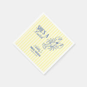 彼女は逸材 シーステッド ロブスター 海岸 ウェディングシャワー スタンダードカクテルナプキン (角)