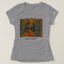 彼女は都市だ…..womenのアクティブなウェア tシャツ