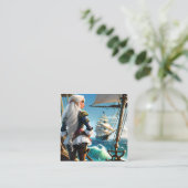 彼女は長い白い男を持つ獰猛な海賊だった スクエア名刺 (スタンド正面)