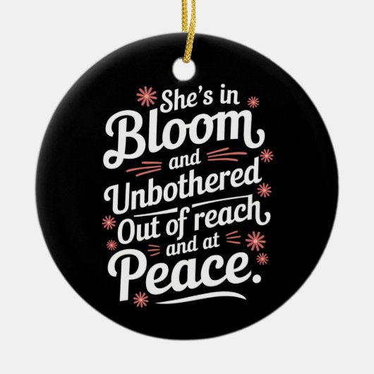 彼女は開花で手の届かない所や セラミックオーナメント (正面)