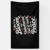 彼女は開花で手の届かない所や 横断幕 (縦)