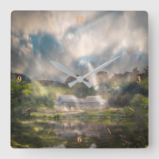 彼女は闇から現れる スクエア壁時計 (正面)