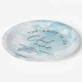 彼女は雲に乗っている9エレガントブライダルシャワードリーミー ペーパープレート (アングル)