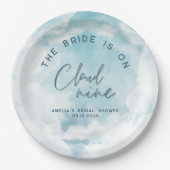 彼女は雲に乗っている9エレガントブライダルシャワードリーミー ペーパープレート (正面)