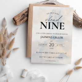 彼女は雲に乗っている9エレガントブライダルシャワードリーミー 招待状