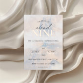 彼女は雲に乗っている9バラ金ゴールドエレガントブライダルシャワー 箔招待状