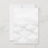 彼女は雲に乗っている9ブライダルシャワー エレガント サンキューカード (裏面)