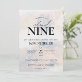 彼女は雲の上にいる エレガントな ブライダルシャワーの 夢のようなひととき 招待状 (スタンド正面)